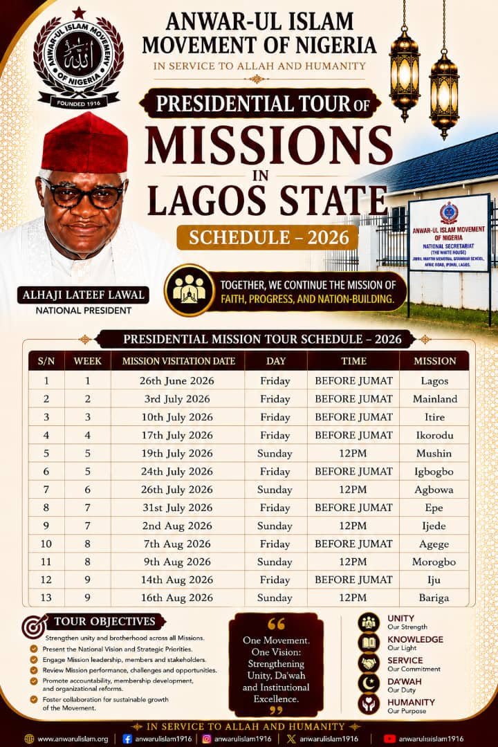 Presidential Tour Of Missions Across Lagos State
